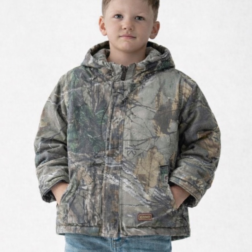 Schmidt‎ Workwear Infant Camo Hooded Jacket Size 12M Baby Toddler Boy Girl